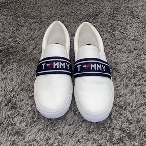 Tommy Hilfiger slip on shoes. size 6 1/2 men. fits size 6 or 7 in womens aswell